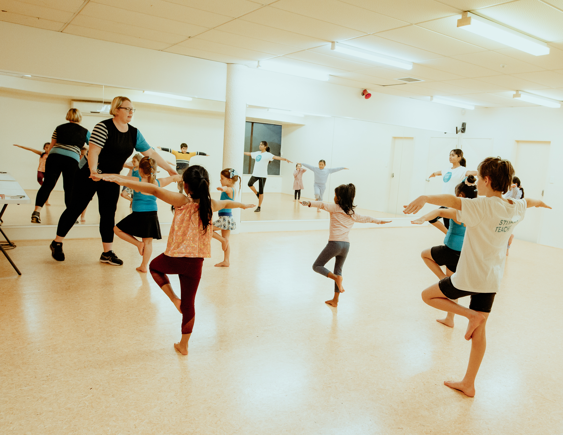 balancing in acro dance class