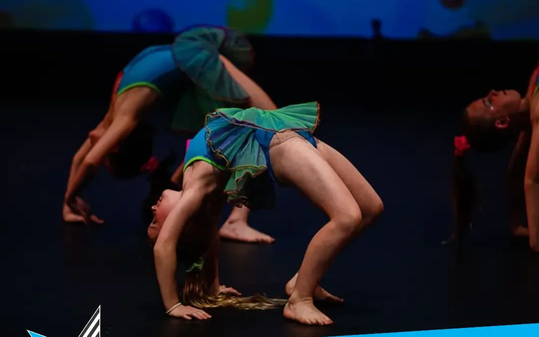children in a bridge, gymnastics and acrodance class
