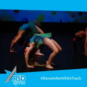 children in a bridge, gymnastics and acrodance class