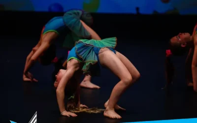 children in a bridge, gymnastics and acrodance class
