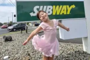 Confident girl rising fuel cost