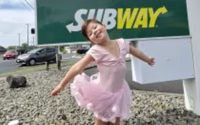Confident girl rising fuel cost